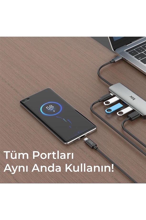 Type-c Pd 4 Portlu Usb 3.0 Dönüştürücü Hub - 3