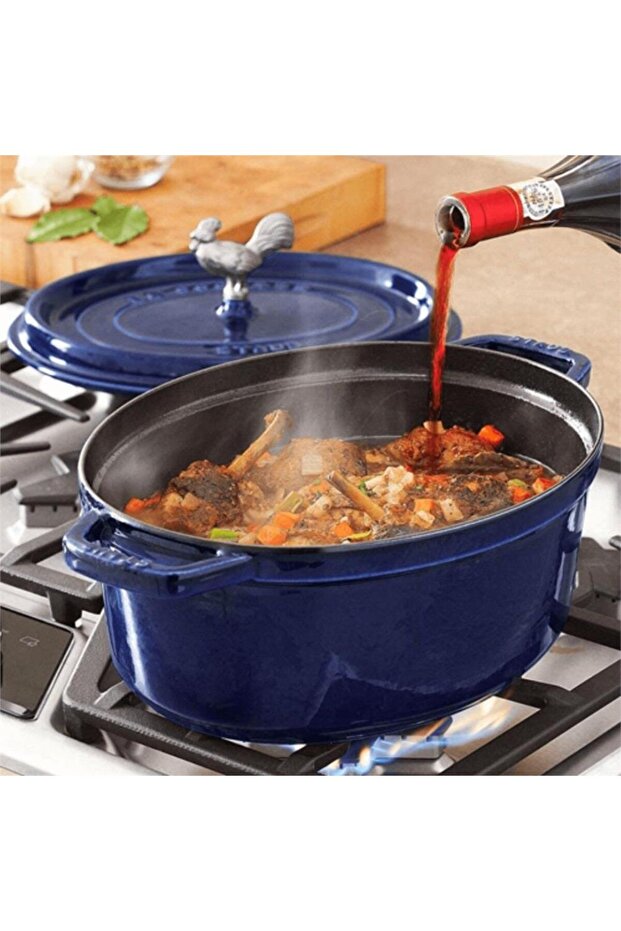 La Cocotte Döküm Tencere Oval Koyu Mavi 31cm - 2