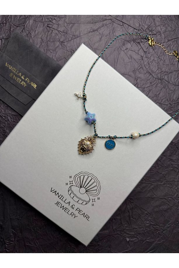 Charm ve İnci Detaylı Kolye - 1