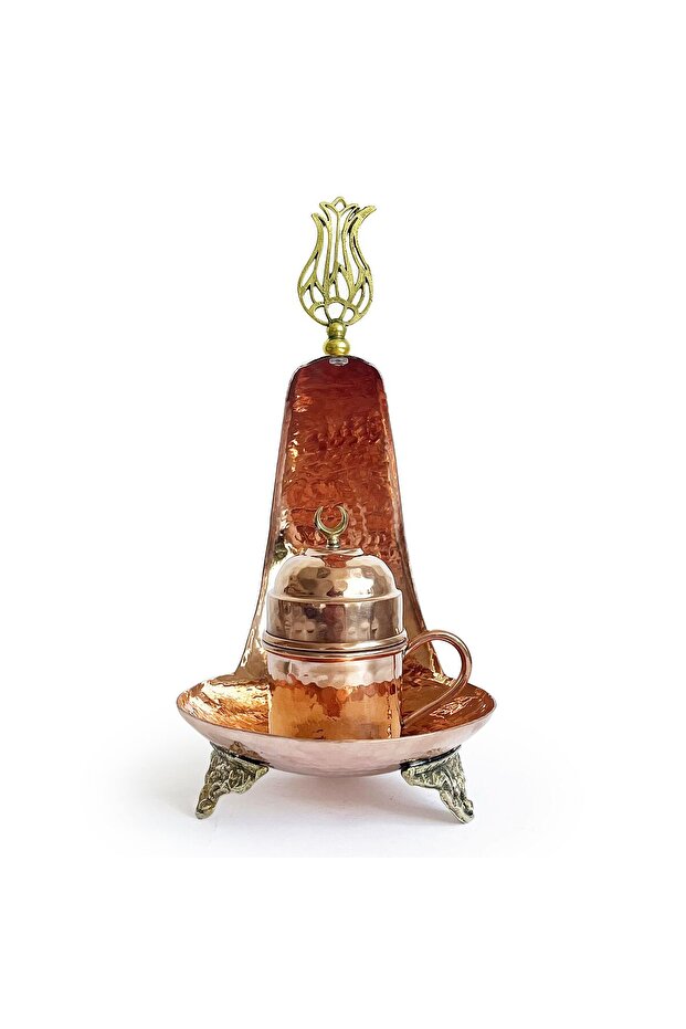 Hilal Bakır Kahve Sunum Seti - 4