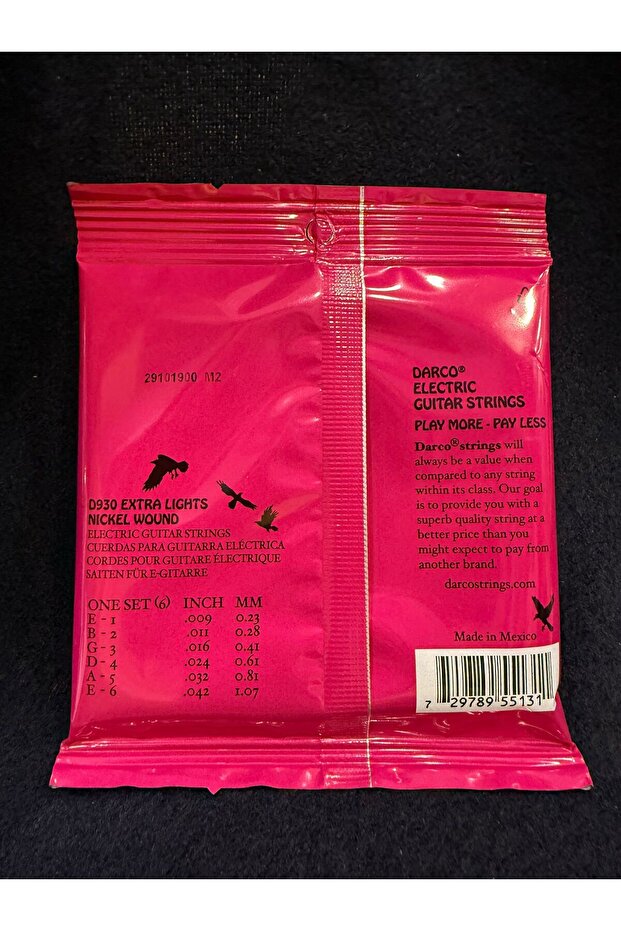 D930 Extra Light Electric Guitar String Set (Mexico) - 2
