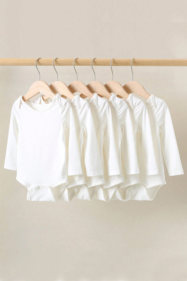 100% Cotton Long Sleeve Soft Texture Bodysuit