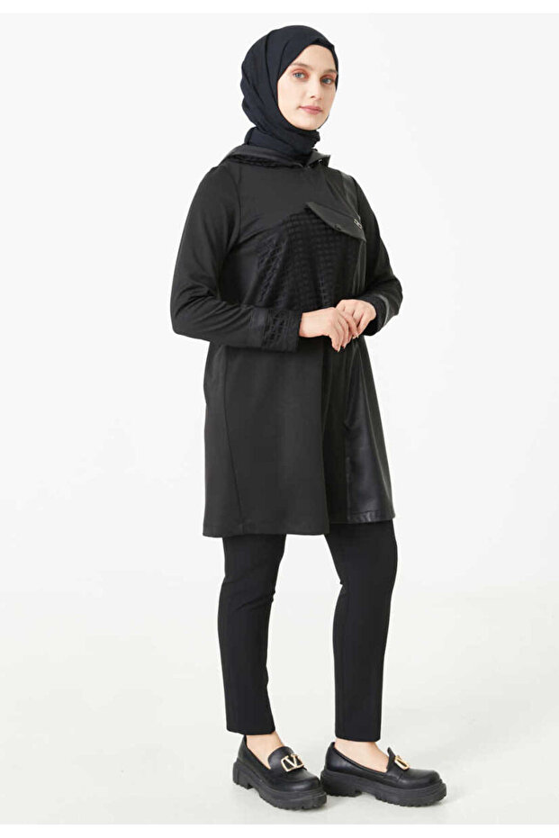 Deri Detaylı Tunik - 4