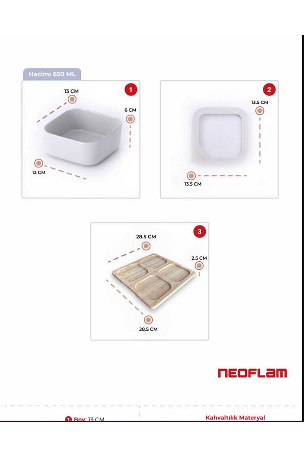 Fika One 4'lü Kahvaltı Mutfak Set Bej İskandinav Tasarım 1 Adet - 6