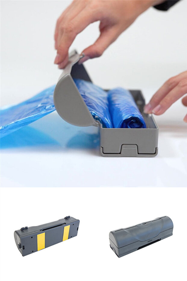 Çöp Poşeti Haznesi Portatif Çöp Poşeti Tutucu Yapışkanlı Pratik Çöp Poşeti Tutucu - 9