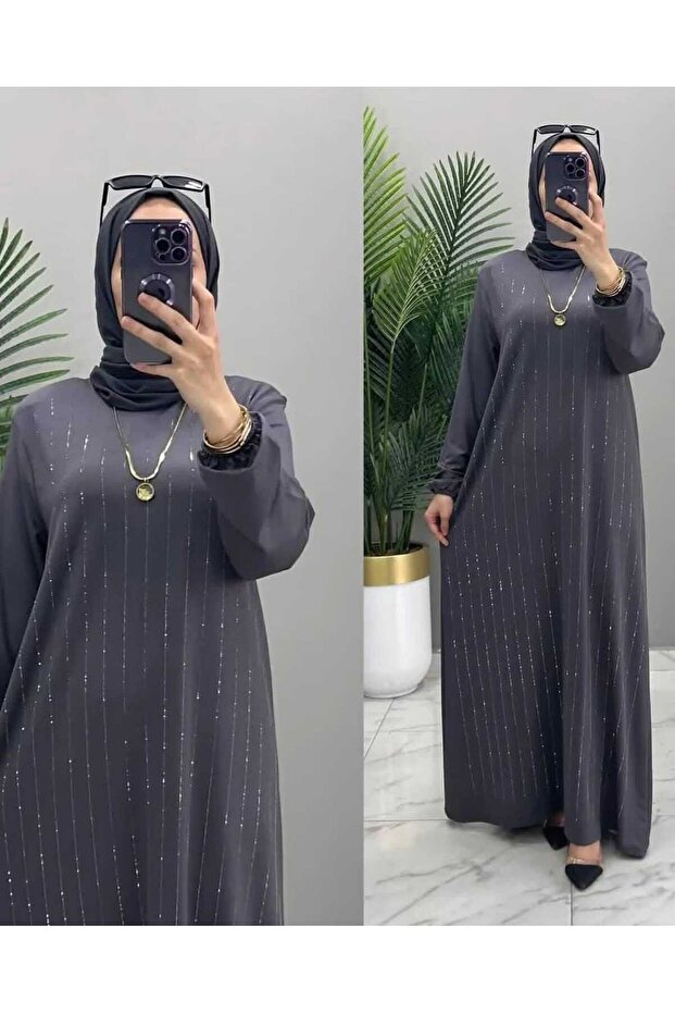 Boydan Taşlı Kristal Elbise - 1