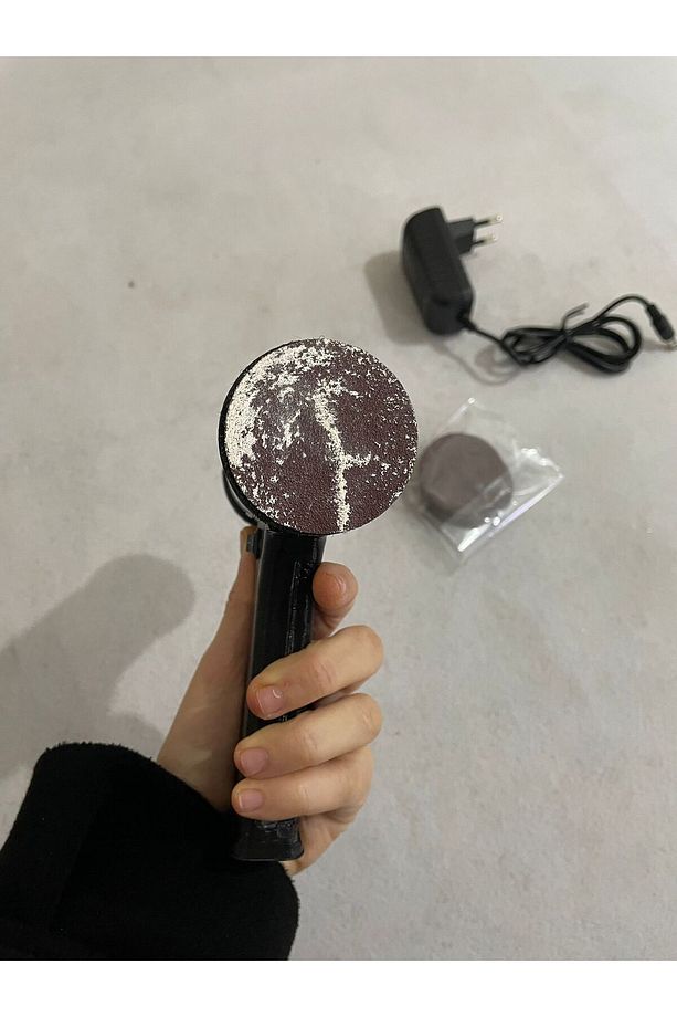 Çift Uçlu El Zımpara Makinesi Hobi 50mm disk cırt zımpara adaptörlü set metal ahşap taş tozu alçı - 3