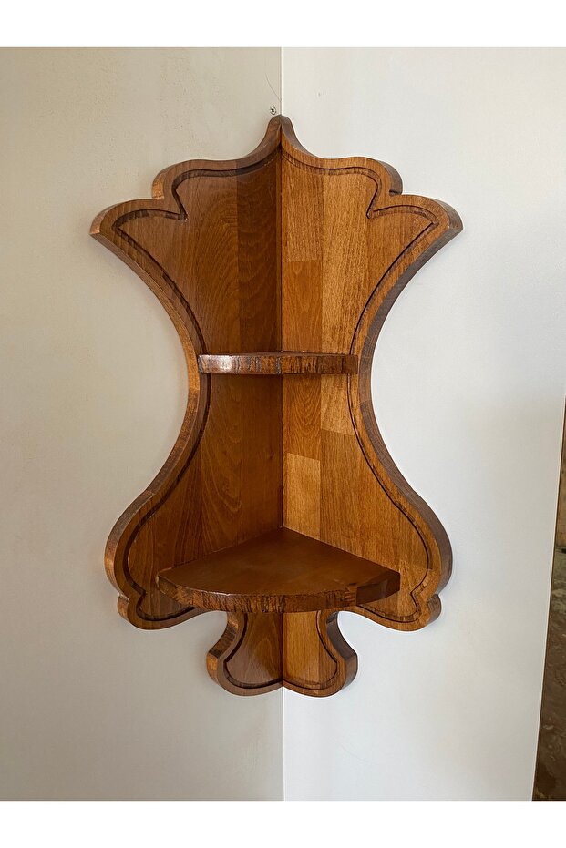 Ahşap Köşe Rafı - 1