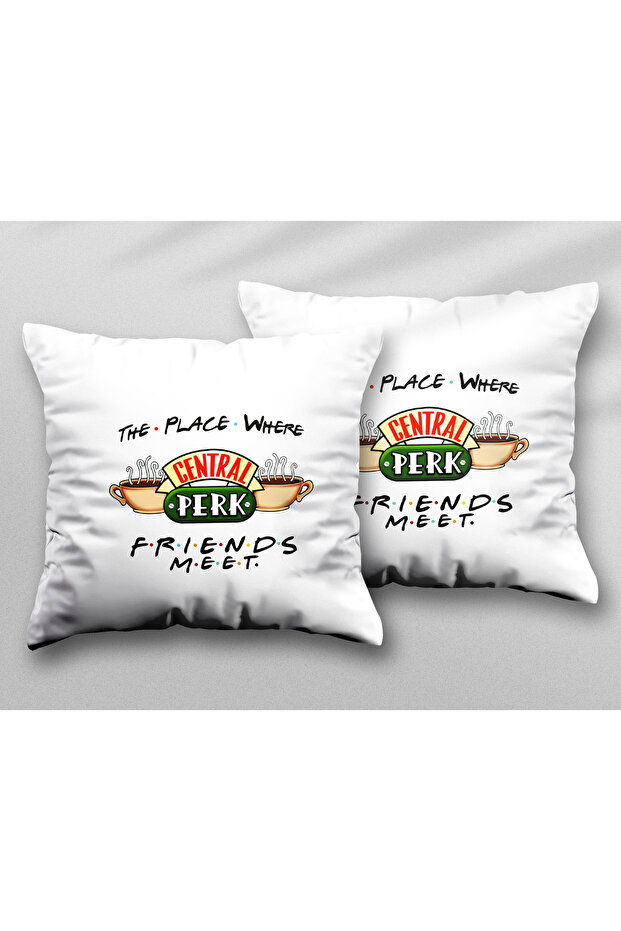 Friends Central Perk - طقم وسائد مطبوع قابل للغسل مكون من قطعتين