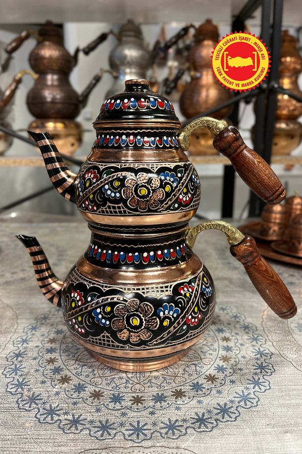 Mine İşleme Büyük Damat Çaydanlık - 1