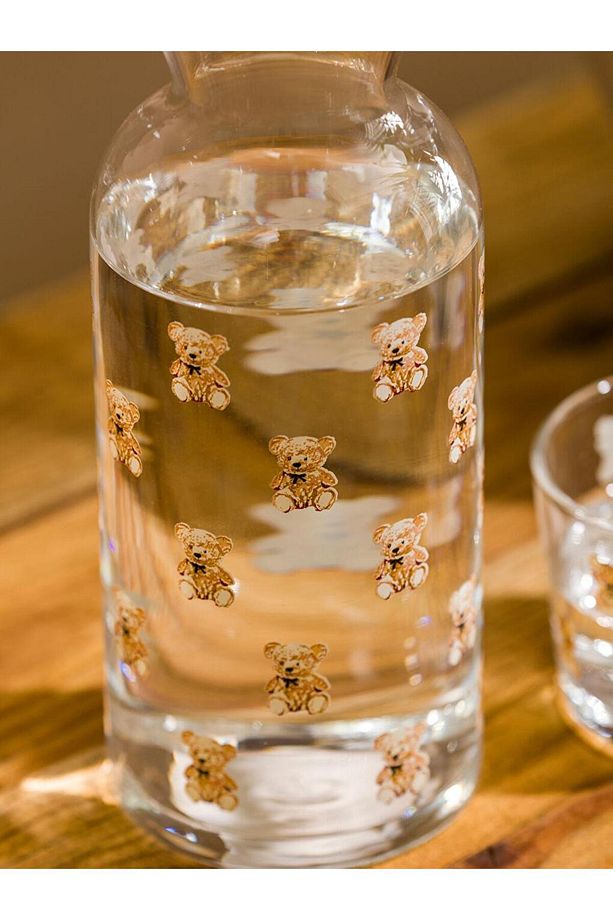 Lcw Home Ayı Teddy Baskılı Cam Su Şişesi 700 Ml - 4