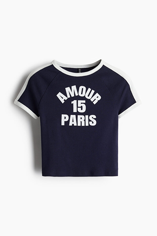 Baskılı Kısa Tişört - 5