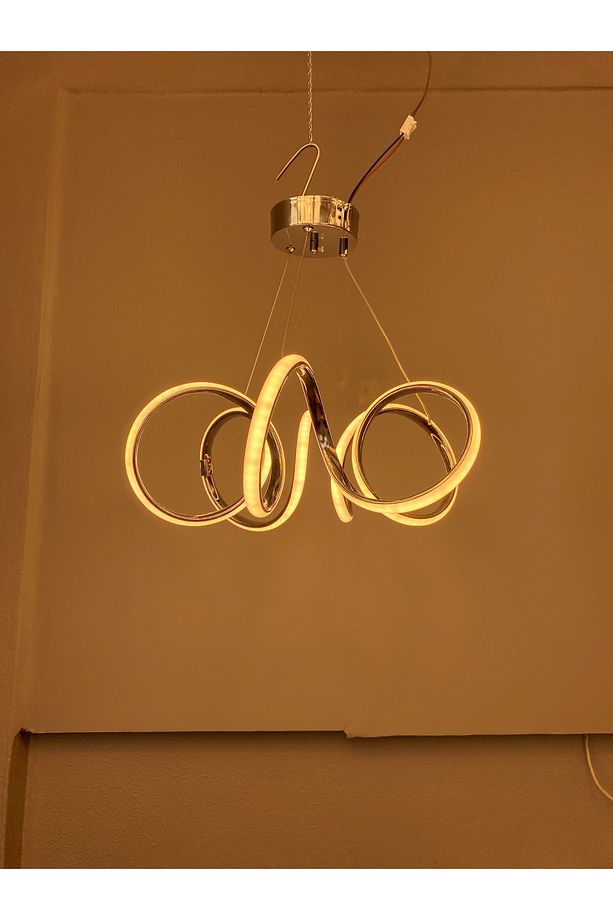 Yüksek Aydınlatmalı Kuğu Model krom kaplama sarkıt modern 3 renk led avize - 3