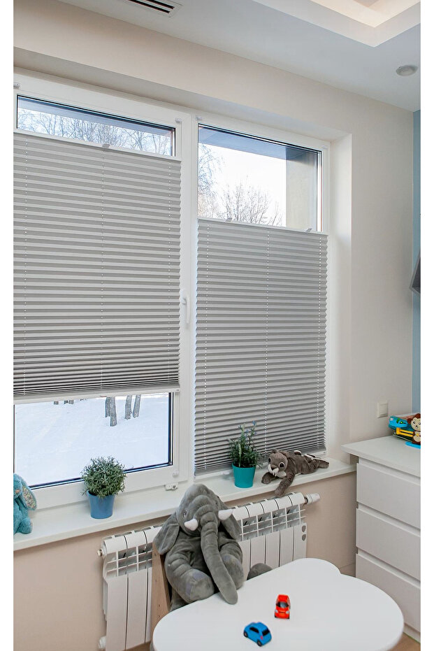 Foldable Glass Balcony Screen, Home Screen Office Screen Pimapen Glass Screen (Light Gray Color)