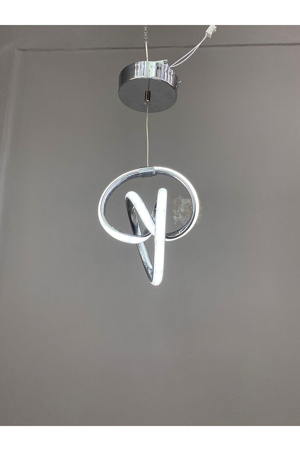 Yüksek Aydınlatmalı imza Model krom kaplama sarkıt modern 3 renk led avize - 1