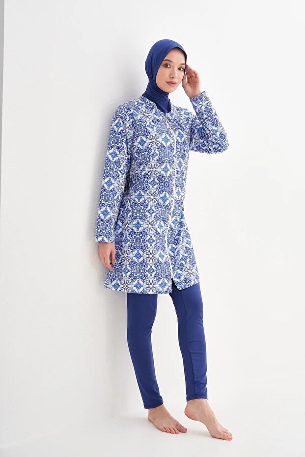 Boneli Wodoodporny Spadochron Całkowicie Zakryte Legginsy Hidżab Kostium Kąpielowy - 1