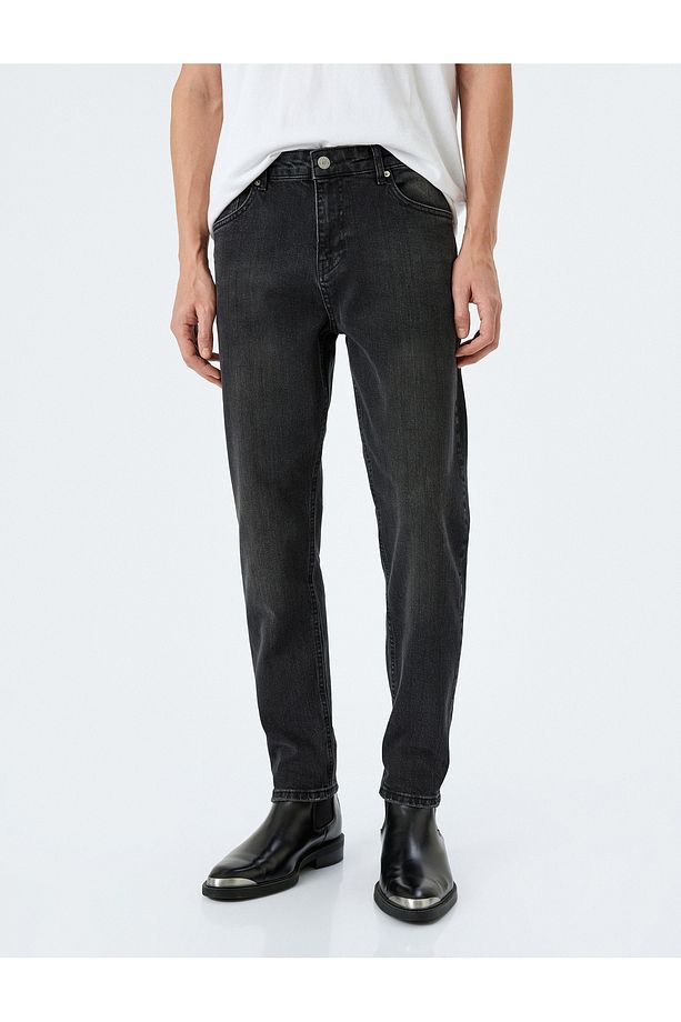 Normal Bel Dar Paça Tapered Fit Jean Pantolon - Joe Jean - 3