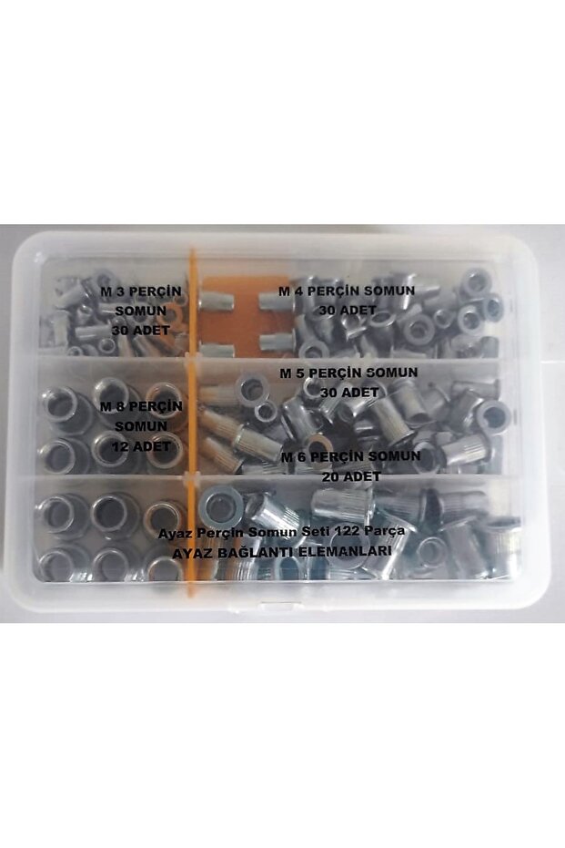 Perçin Somun Seti 122 Parça - 3