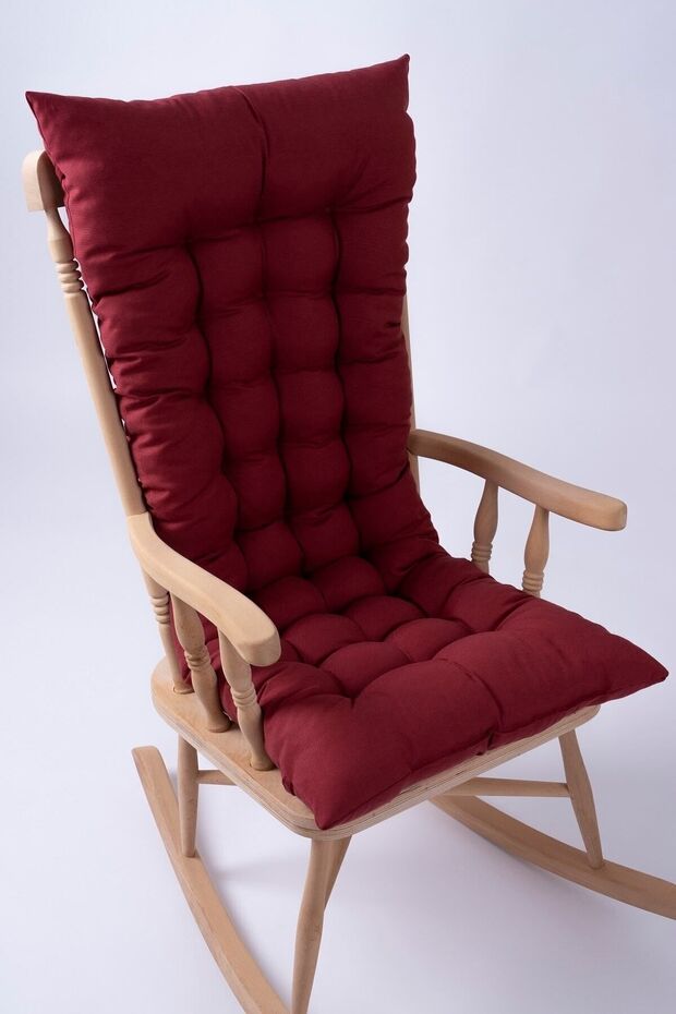 Selen Luxury Chair Cushion, Bench, Swing Rocking Chair Cushion 120X50Cm Burgundy (Cushion Only)