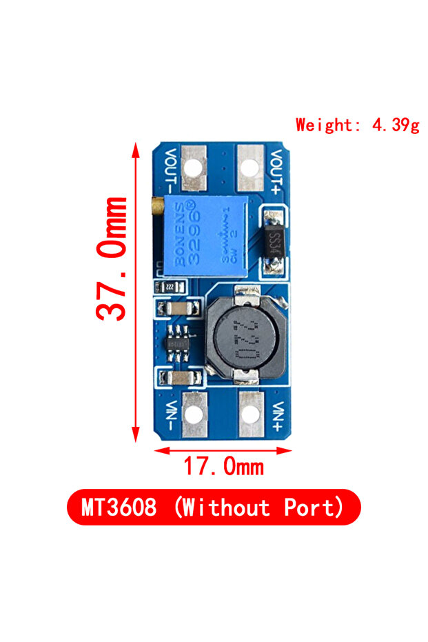5PCS mt3608 5PCS MT3608 DC-DC Step Up Converter Booster Power Supply Module Boost Step-up Board MAX