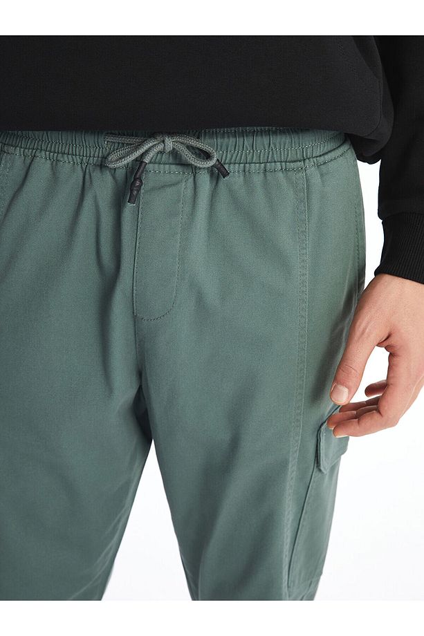 Standart Kalıp Gabardin Erkek Jogger Pantolon - 3