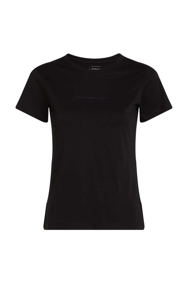 Kadın Siyah Kısa Kollu Tişört - 4