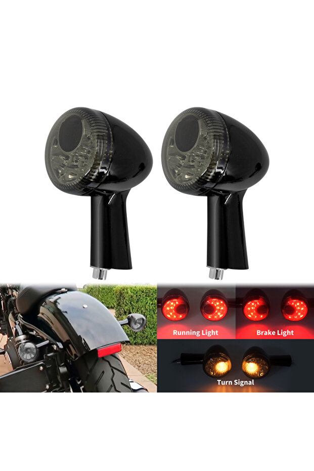 Turn Signals Light A 2xMotorcycle Rear Turn Signals Indicators LED Brake Lights For Harley Sportster