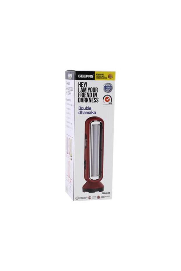 2-in-1 Rechargeable Emergency Lantern with LED Torch - 16 MEGA Luminous Hi-Power LEDs - 5