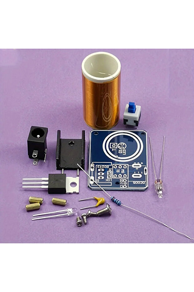1 مجموعة DIY Tesla Coil Kit Mini Tesla Coil Kit، BD243، مشروع إلكتروني DIY، ممارسة اللحام اليدوي، بدون لحام