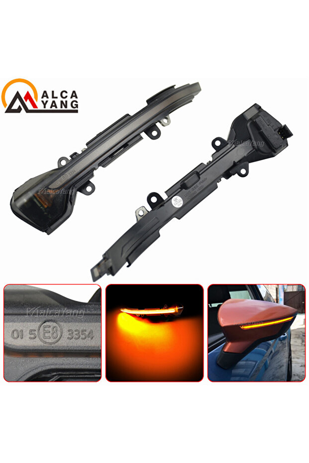 2pieces Dynamic LED Turn Signal Side Mirror Indicator Sequential Light Blinker For SEAT Leon Mk3 ... - 4