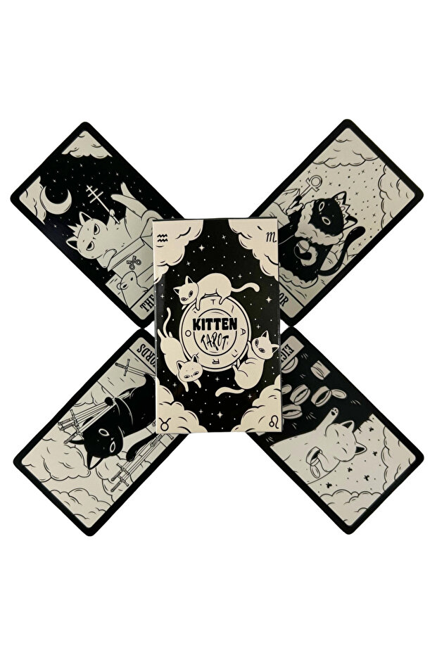 TT375 Cat Kitten Tarot Cards A 78 Deck Oracle English Visions Divination Edition Borad Playing Games