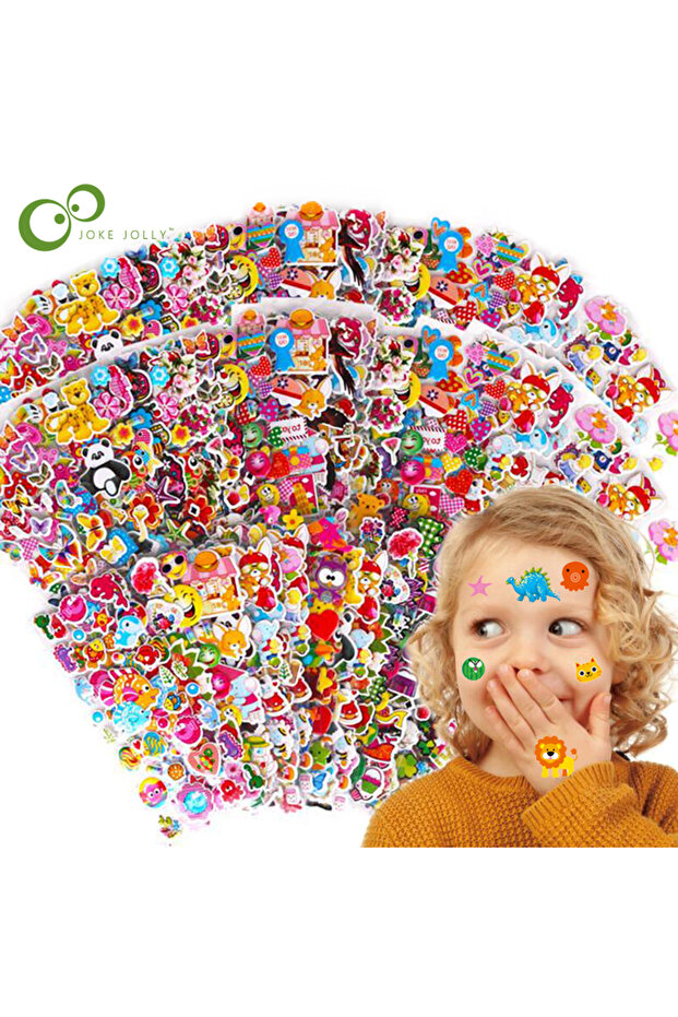 40 sheets mixed Kids Stickers 40 20 Different Sheets 3D Puffy Bulk Stickers for Girl Boy Birthday Gi