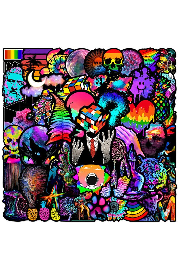 Bandai 50PCS 10/30/50pcs Coloful Art Graffiti Stickers Cool Cartoon Sticker Decoration DIY Phone Cas