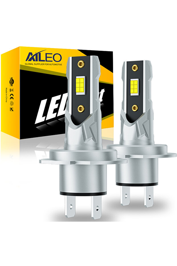 H7 6500K White AILEO 2Pcs 18000Lm 80W H7 Led Lights High Quality CSP Headlight Bulb For Car 6500K Wh