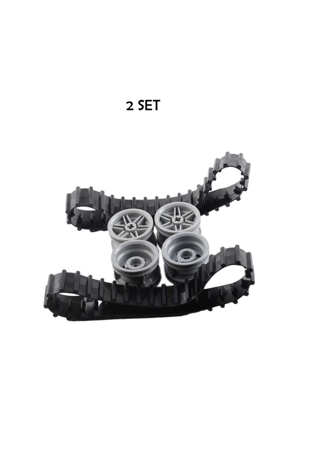 2SET MOC Large Track Tank Crawler Wheels Tire 53992 13972 56145 Compatible with legoeds Building Blo