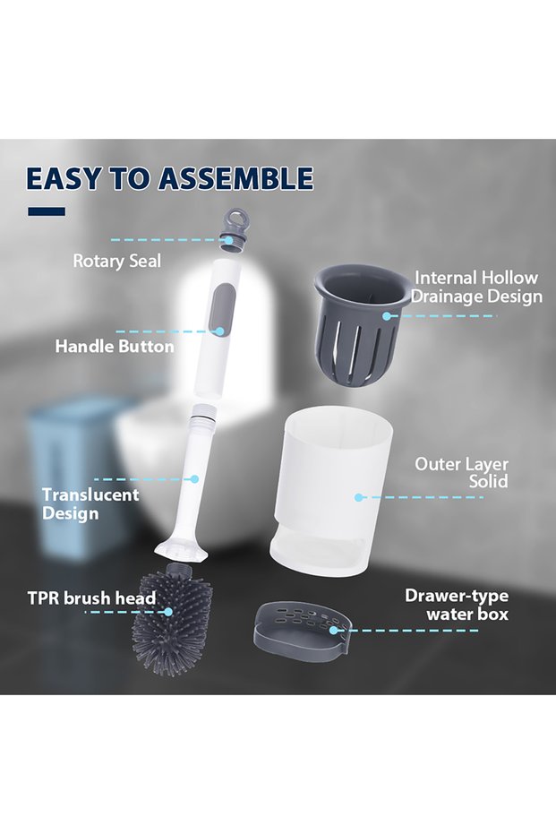 Water Spray Brush Long Handle Toilet Cleaning Brush Silicone Toilet Brushes for Bathroom Toilet Clea