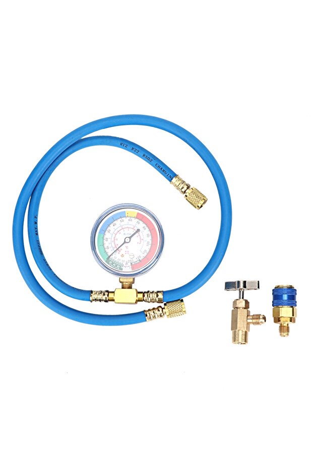 R134A Recharge Measuring Hose Can Tap Gauge Refrigerant Charging Pipe