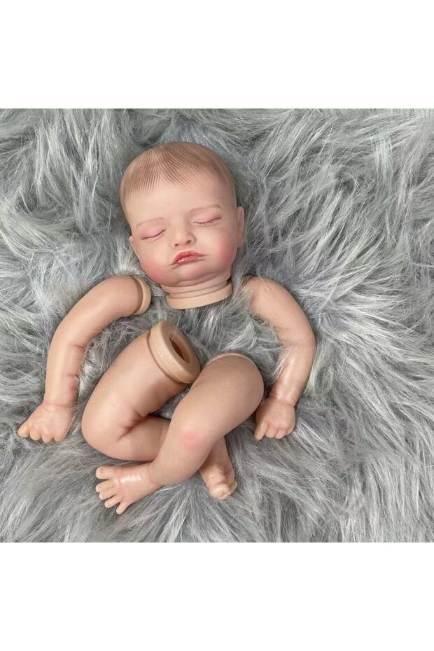 With Cloth Body Painted Doll Kit 19 inch Painted Vinyl Reborn Doll Kit Rosalie Unassembled Lifelike