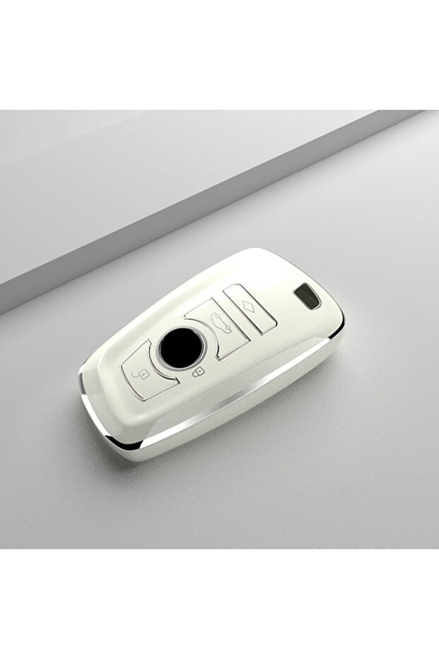 SE BM02 White Soft TPU Car Key Case Cover Protector Shell for BMW 1 3 5 7 Series X1 X3 X4 X5 F10 F15