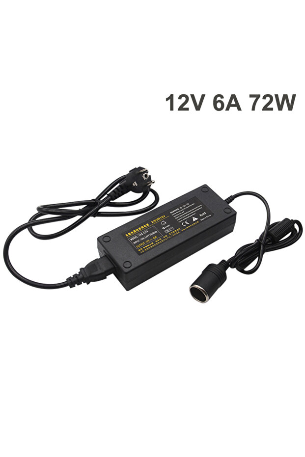 EU plug Car Power Adapter Cigarette Lighter Converter Power Convert AC to DC 110V/ 220V to 12V 6A Po