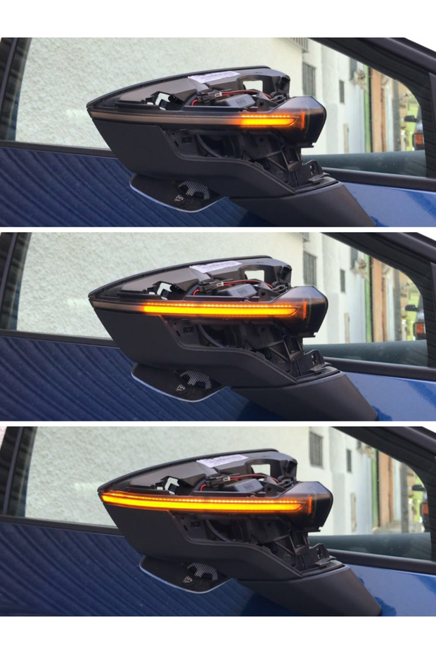 2pieces Dynamic LED Turn Signal Side Mirror Indicator Sequential Light Blinker For SEAT Leon Mk3 ... - 7