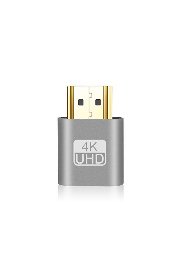 Light grey HDMI-compatible VGA Virtual Display Adapter 4K 1.4 DDC EDID Dummy Plug Headless Ghost Dis