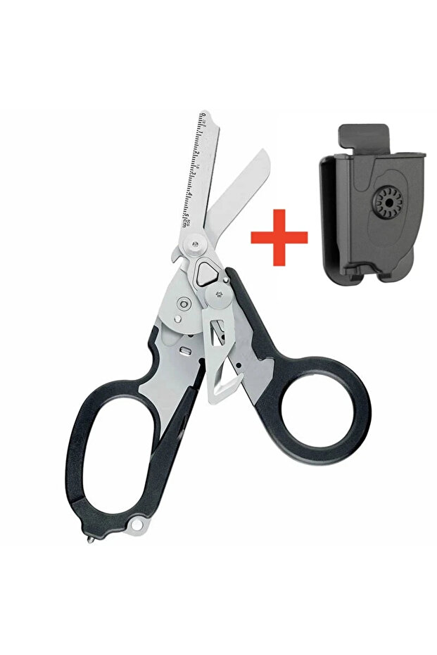 مجموعة مقصات متعددة الوظائف باللون الأسود من Leatherman Raptors مقصات تكتيكية قابلة للطي من First Aid Expert من Outdo