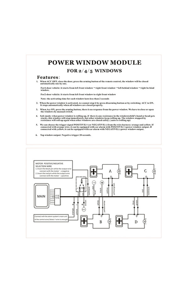 12V 12V Universal Auto Power Window Control Window Open Closer Module for 4 Door Cars Power Window C - 2