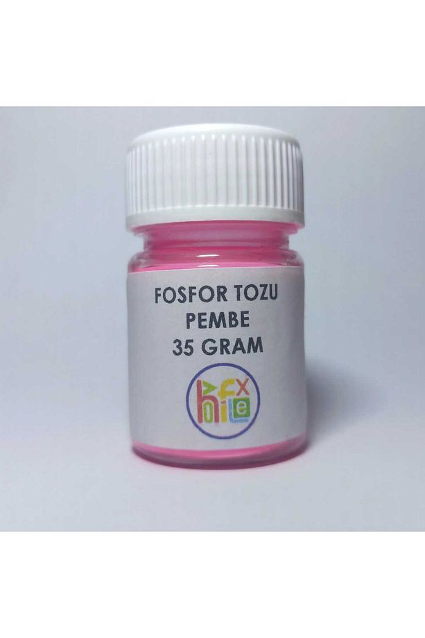 FOSFOR TOZU PEMBE KARANLIKTA PARLAYAN EPOKSİ REÇİNE VE SANATSAL FOSFOR 35 GR - 2