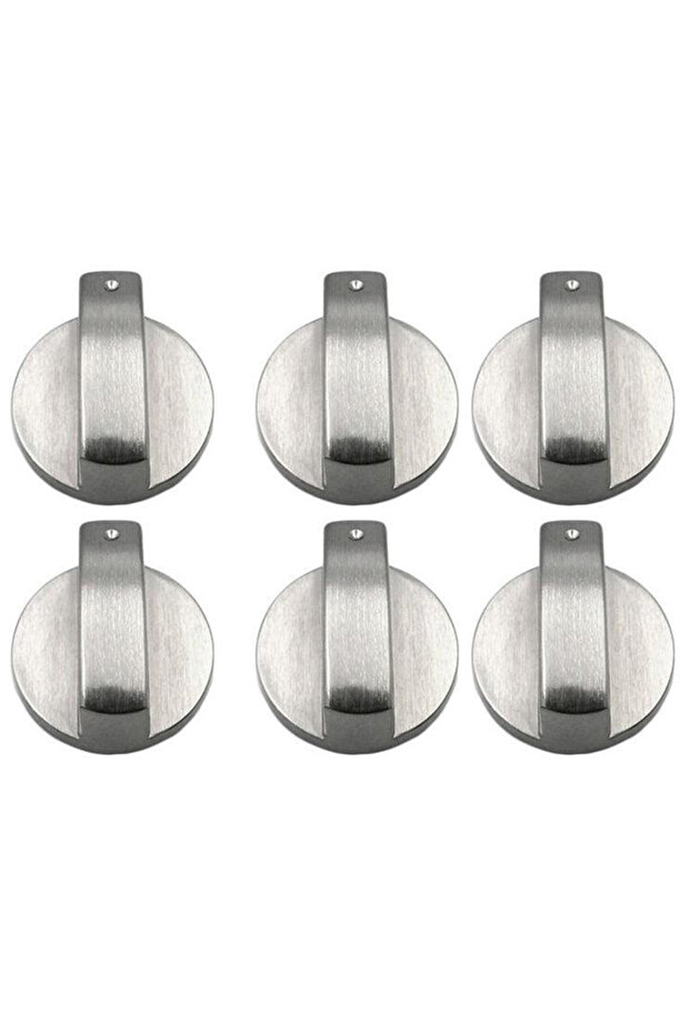 A 6pcs 4/6pc Universal Stove Control Knobs,Metal Range Burner Switch Button for Kitchen Cooktop,Allo - 1