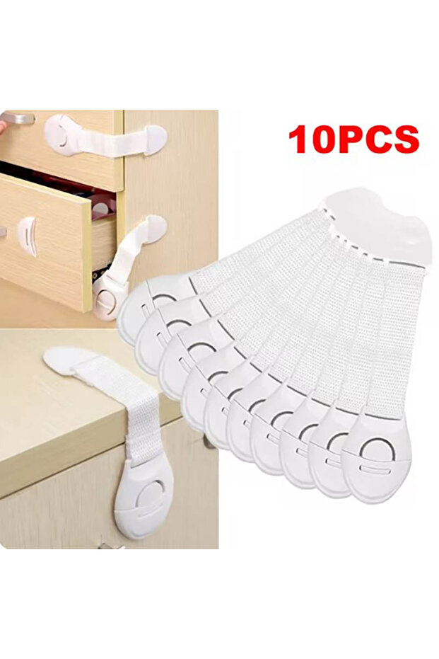 10pcs G2025A 10PCS Child Safety Cabinet Lock Baby Security Protection Drawer Door Cabinet Lock Plas