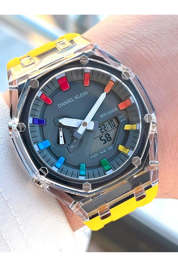 Silikon Kordon Dijital&Analog 50 Mt Suya Dayanıklı Erkek Kol Saati EDK.2100.2 - 1