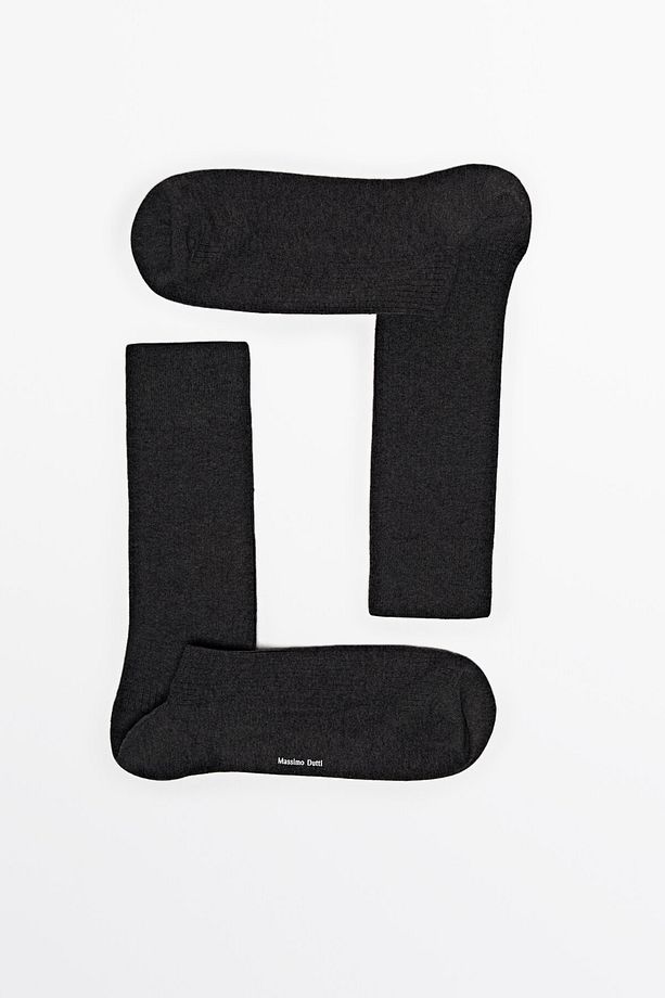 Yün karışımlı fitilli spor çorap - 5