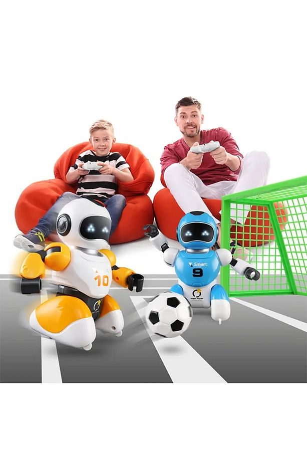 Uzaktan Kumandalı Şarjlı Top Oynayan Robotlar 2 Robot+2 Kumanda +2 Top+ Saha Futbol Robot - 4